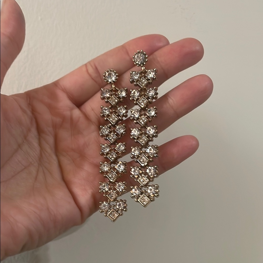 Elegant Gold and Silver Drop Earrings